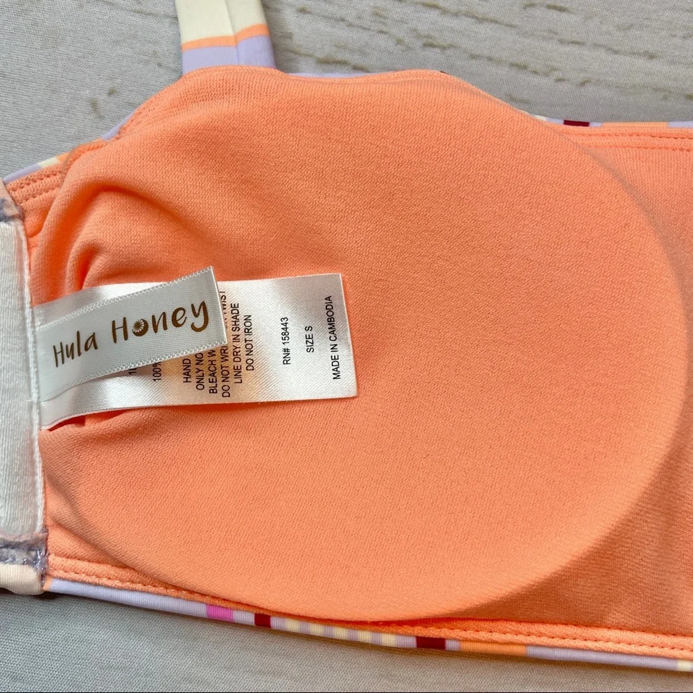 NWT - Hula Honey - Women’s Striped Bikini Top